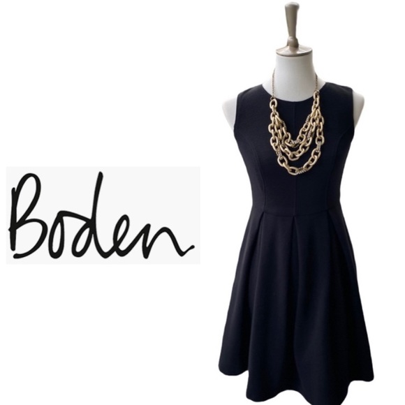 Boden Black Shift Sheath Holiday Dress | 4 Petite - Picture 3 of 16